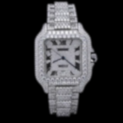 ECLAIRA Bustdown Series VIII – Silver Square Moissanite Edition