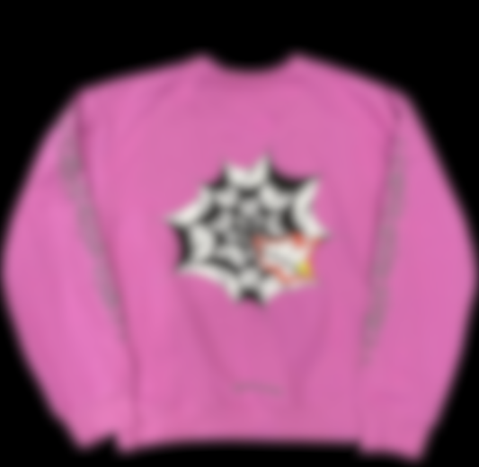 ECLAIRA Hearts Web Crewneck — Purple