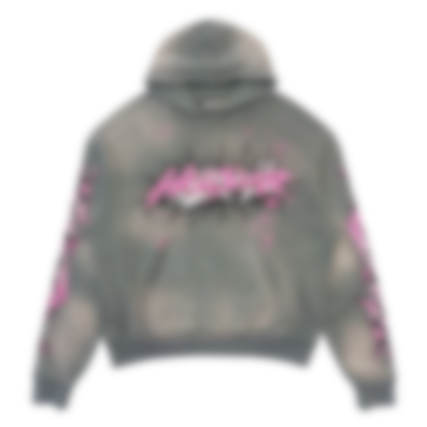 ECLAIRA STAR FLAME LOGO HOODIE – ASH GREY / PINK