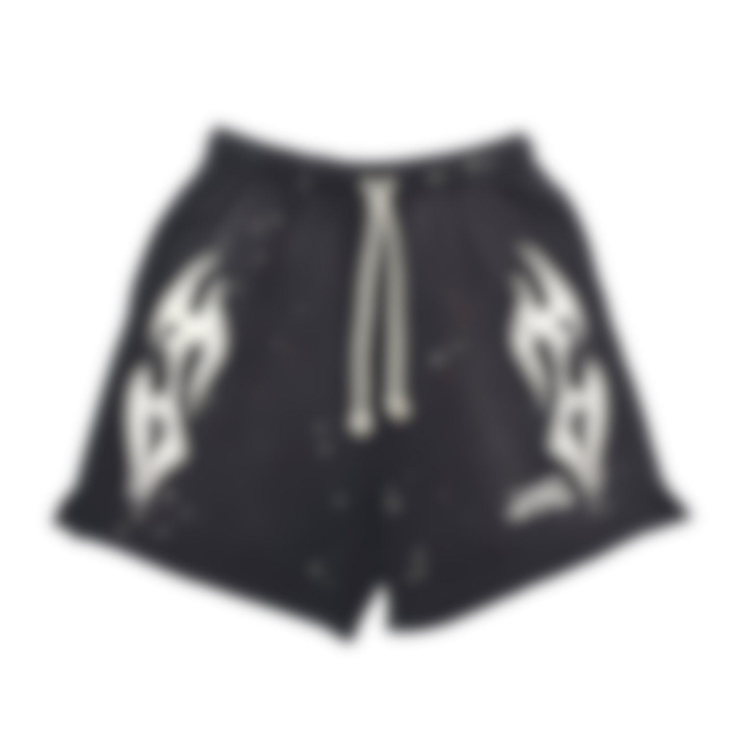 ECLAIRA FLAME RINESTONE SYMBOL SHORTS – BLACK