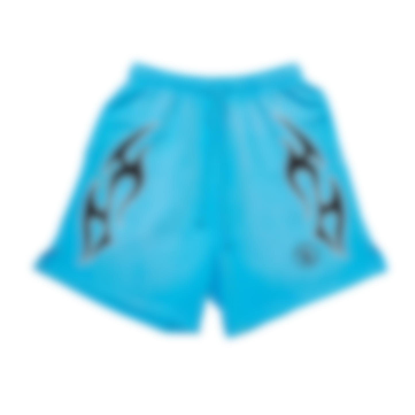ECLAIRA FLAME SYMBOL SHORTS – CYAN