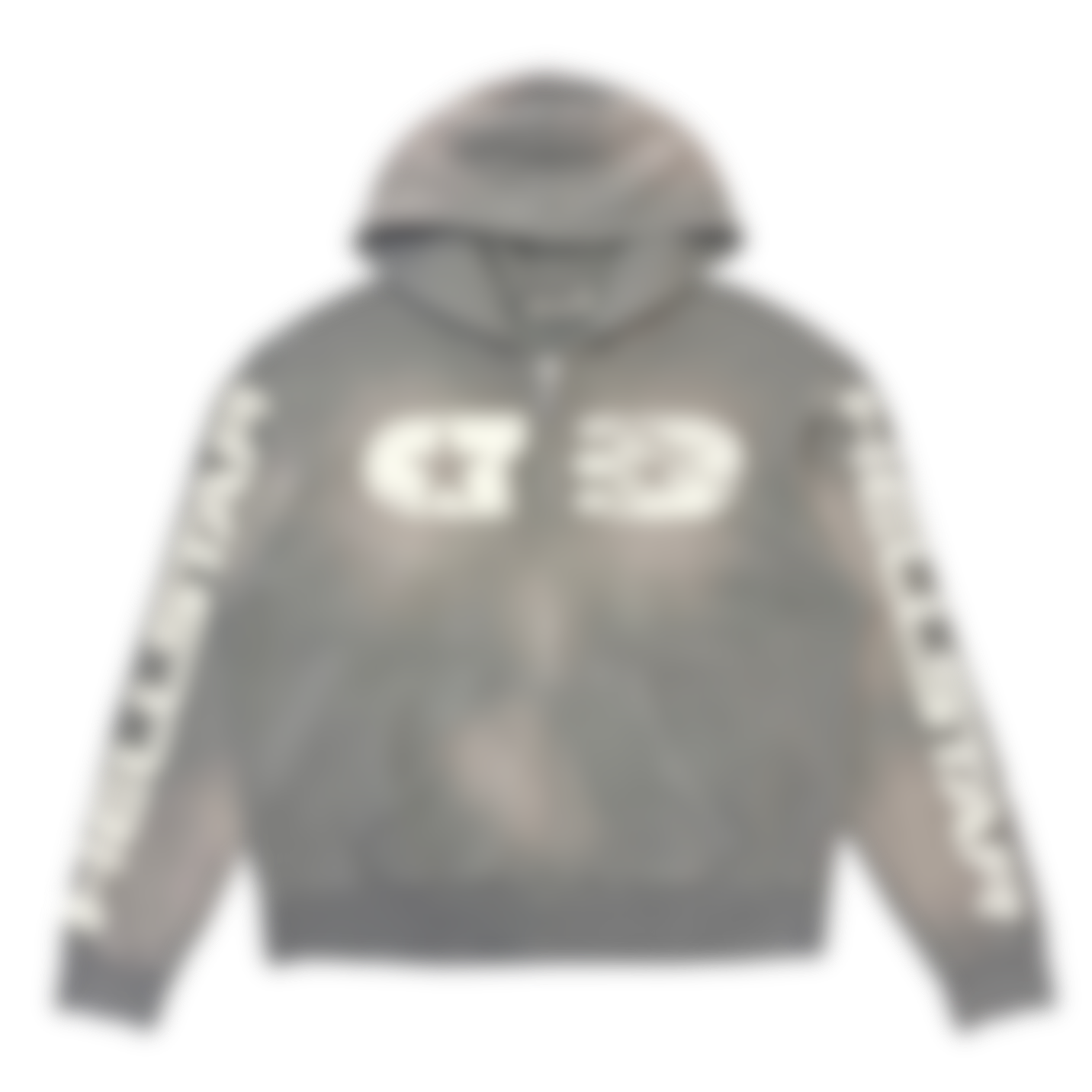 ECLAIRA STAR SPLIT ICON ZIP HOODIE – WASHED GREY