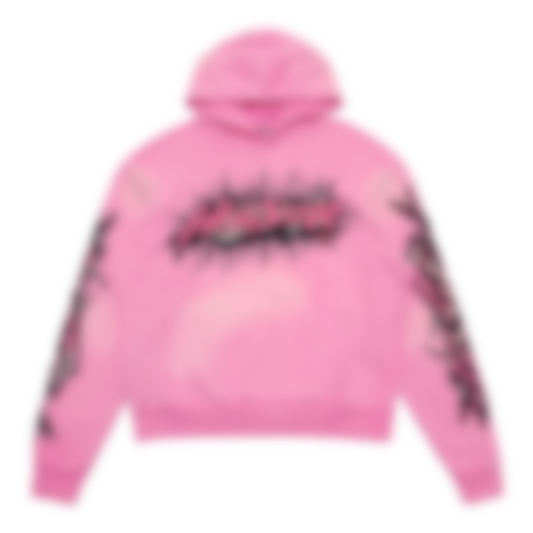 ECLAIRA STAR FLAME LOGO HOODIE – PINK / BLACK