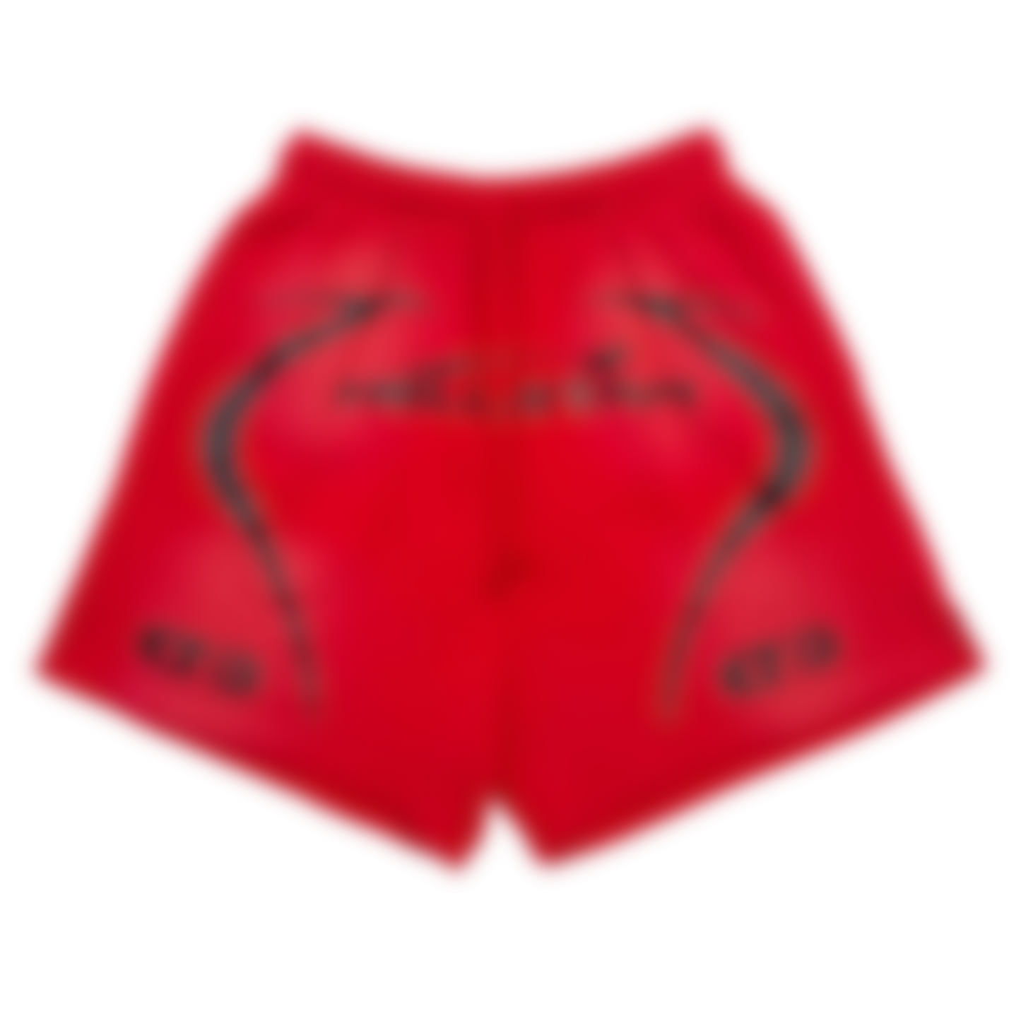ECLAIRA CURVED GRAPHIC SHORTS – RED