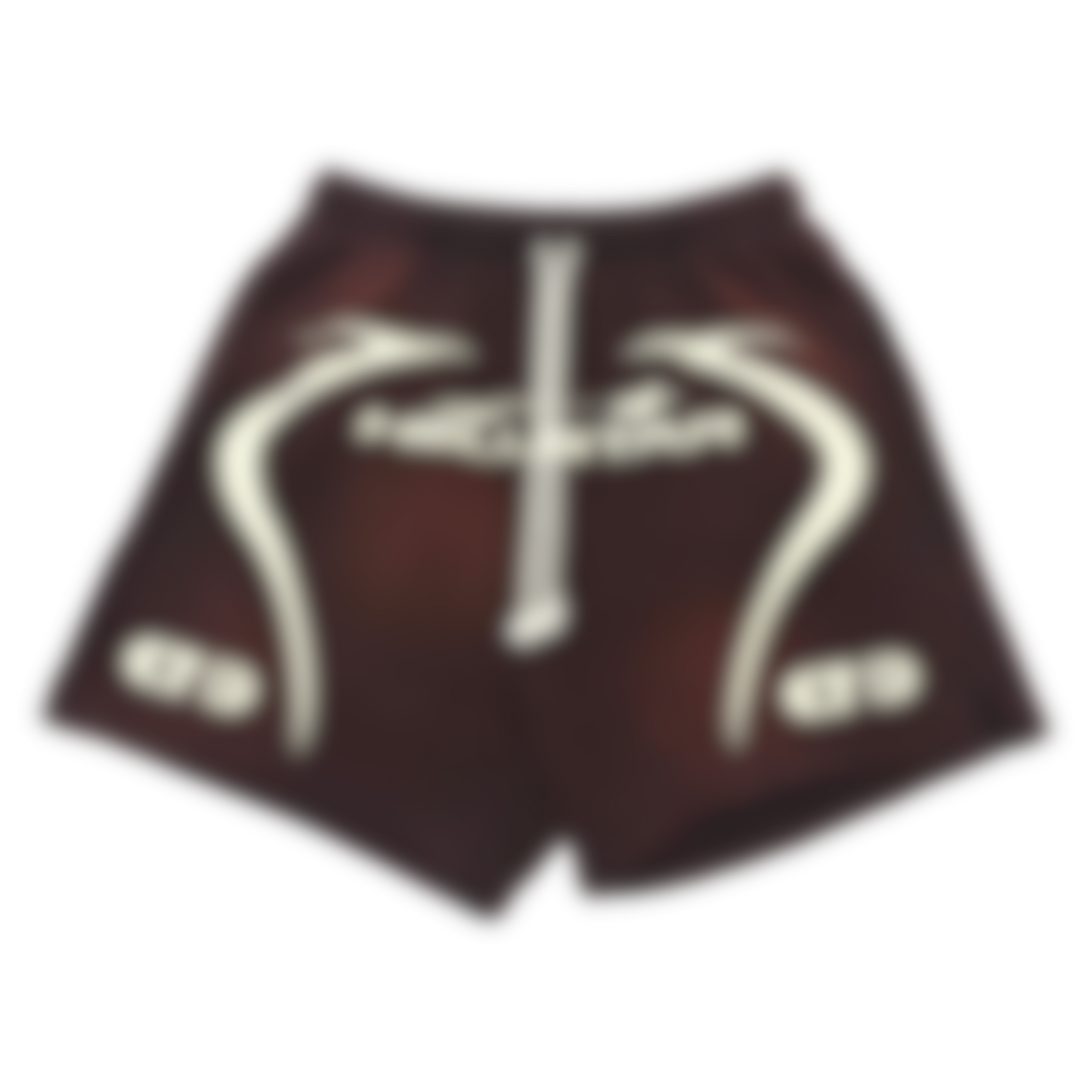 ECLAIRA CURVED GRAPHIC SHORTS – MAROON