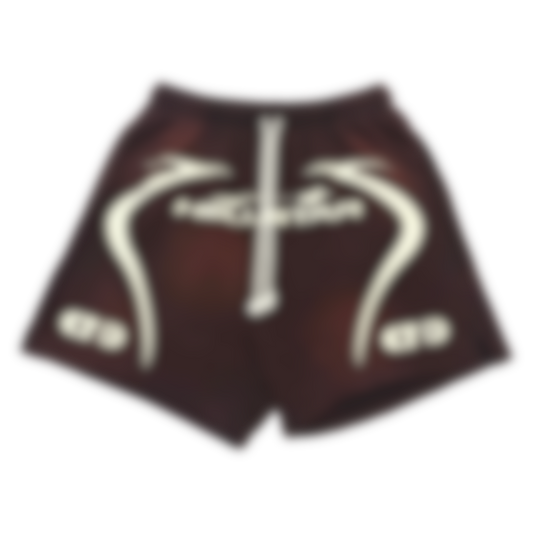 ECLAIRA CURVED GRAPHIC SHORTS – MAROON