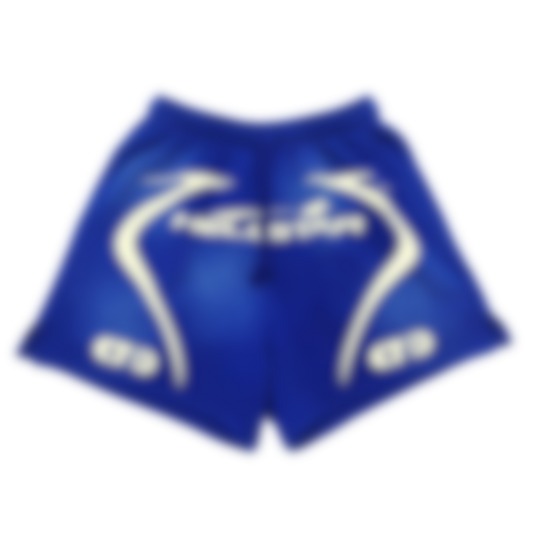 ECLAIRA CURVED GRAPHIC SHORTS – ROYAL BLUE