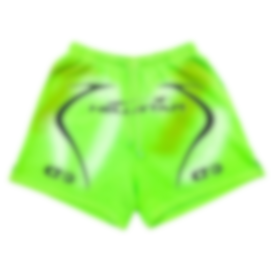 ECLAIRA ARC LOGO SHORTS – NEON GREEN