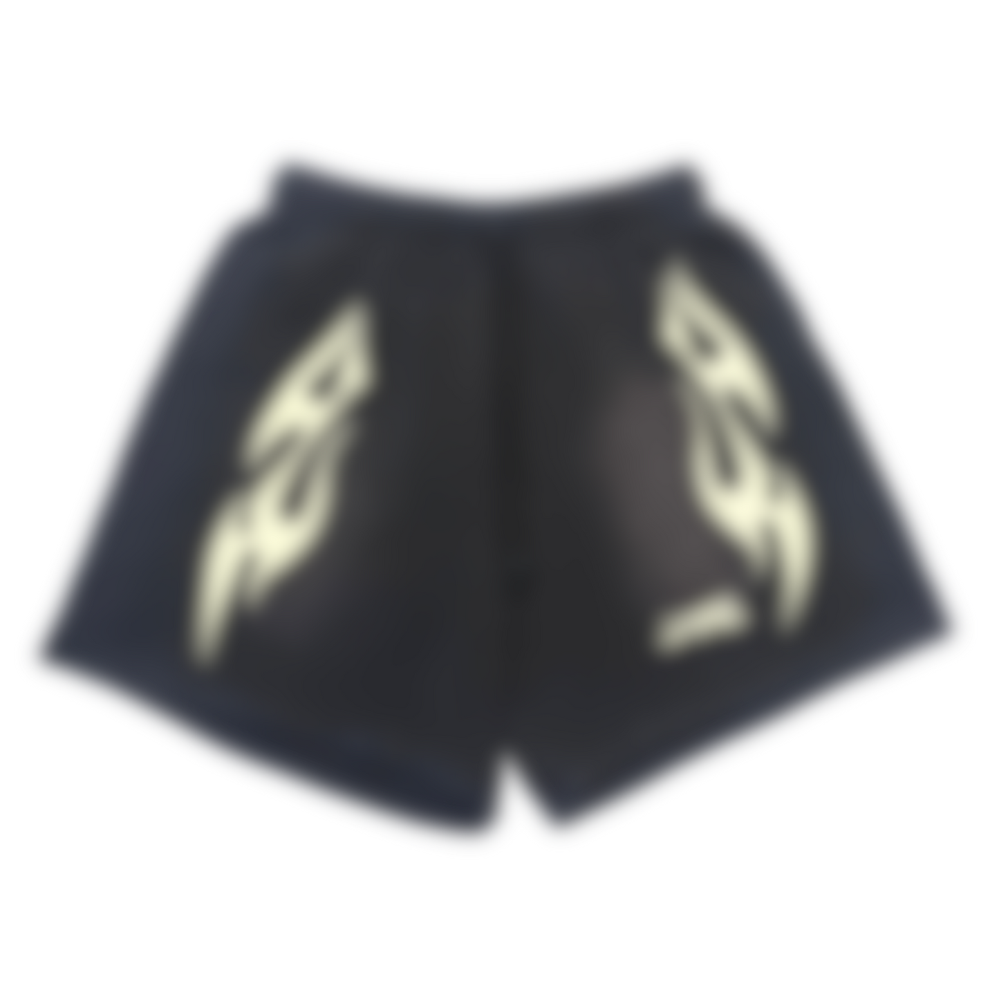 ECLAIRA FLAME GRAPHIC SHORTS – BLACK