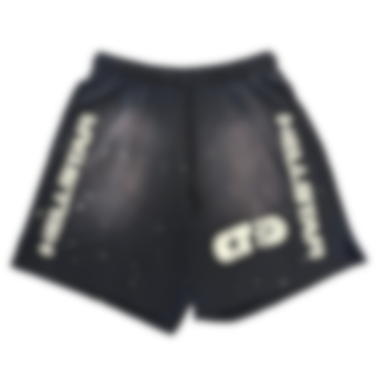 ECLAIRA SCRIPT PANEL SHORTS – BLACK