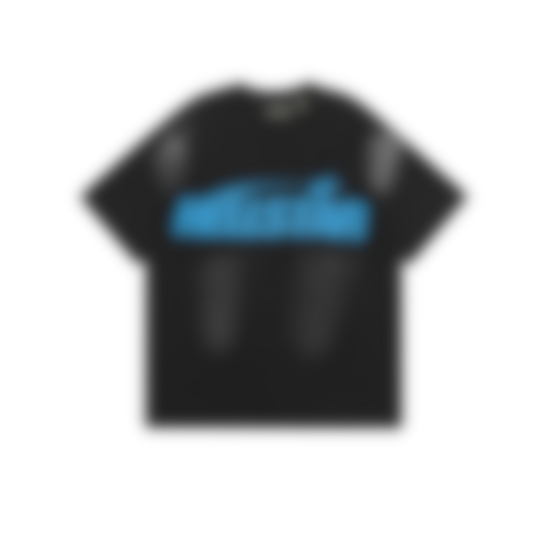 ECLAIRA STAR LOGO TEE – BLACK / BLUE LOGO