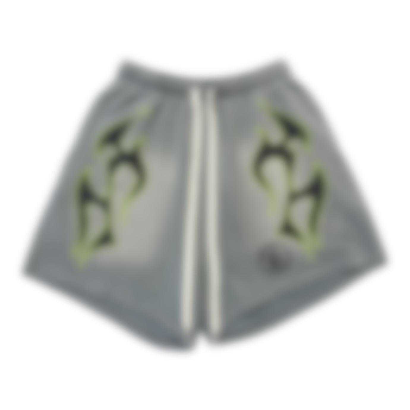 ECLAIRA ARC LOGO SHORTS – STONE GREY / LIME ACCENT