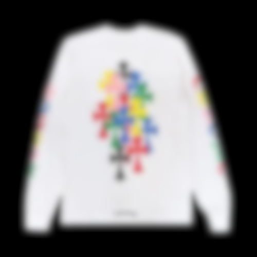 ECLAIRA Hearts Multicolor Long-Sleeve — White