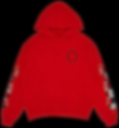ECLAIRA Hearts Flame Hoodie — Red