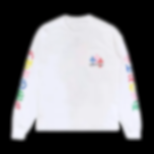 ECLAIRA Hearts Multicolor Long-Sleeve — White