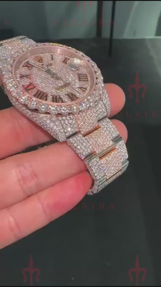 ECLAIRA Bustdown Series XII – Rose Gold Moissanite Edition