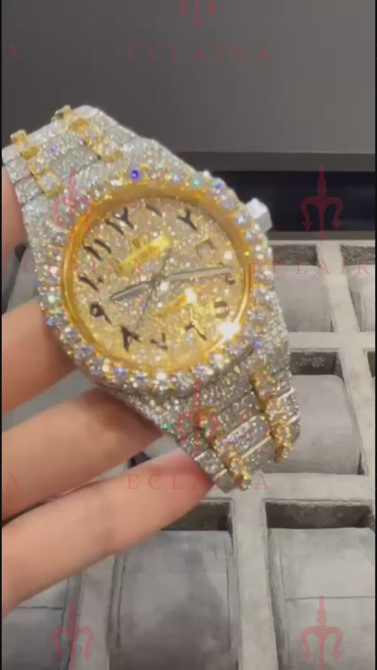 ECLAIRA Bustdown Series III – Gold Moissanite Edition